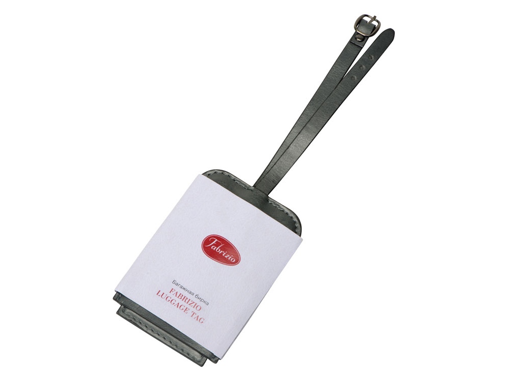 Багажная бирка из PU Fabrizio, серый-5