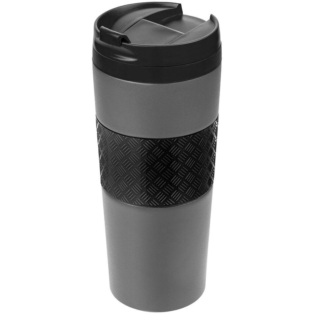 Термостакан Hard Work, вакуумный, темно-серый (графит)-1