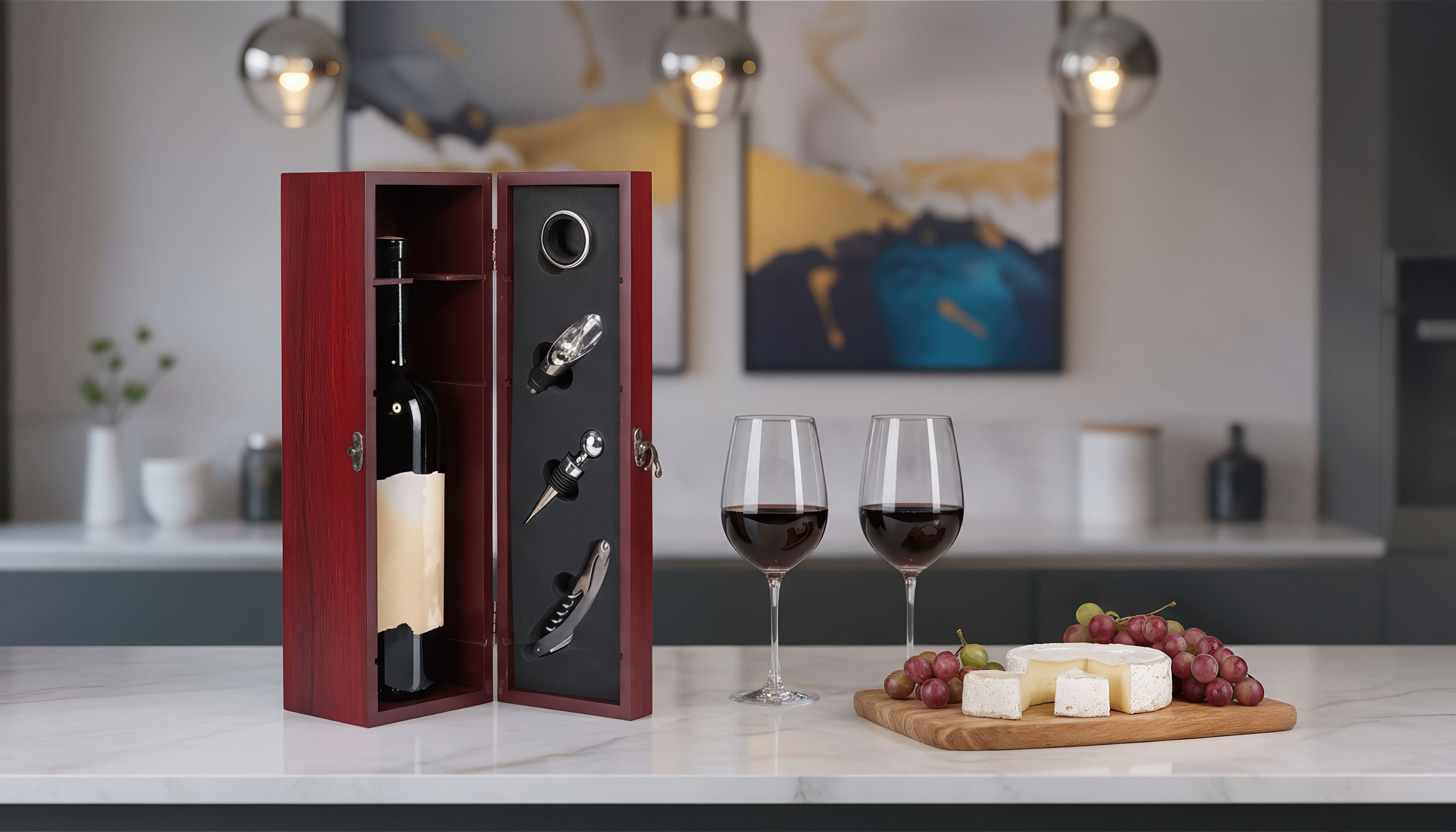 Набор винный "Салют" в подарочной коробке-4