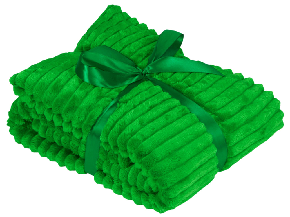 Плед Wave флисовый, зеленый-6