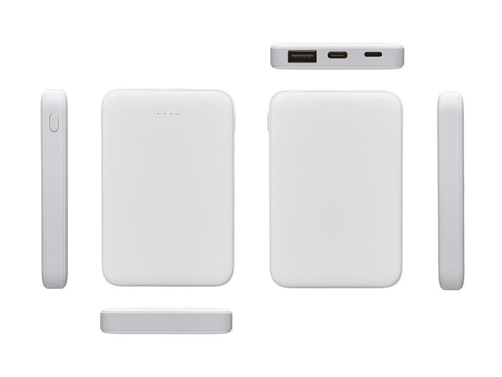 Внешний аккумулятор Simp, 5000 мАч, белый-4