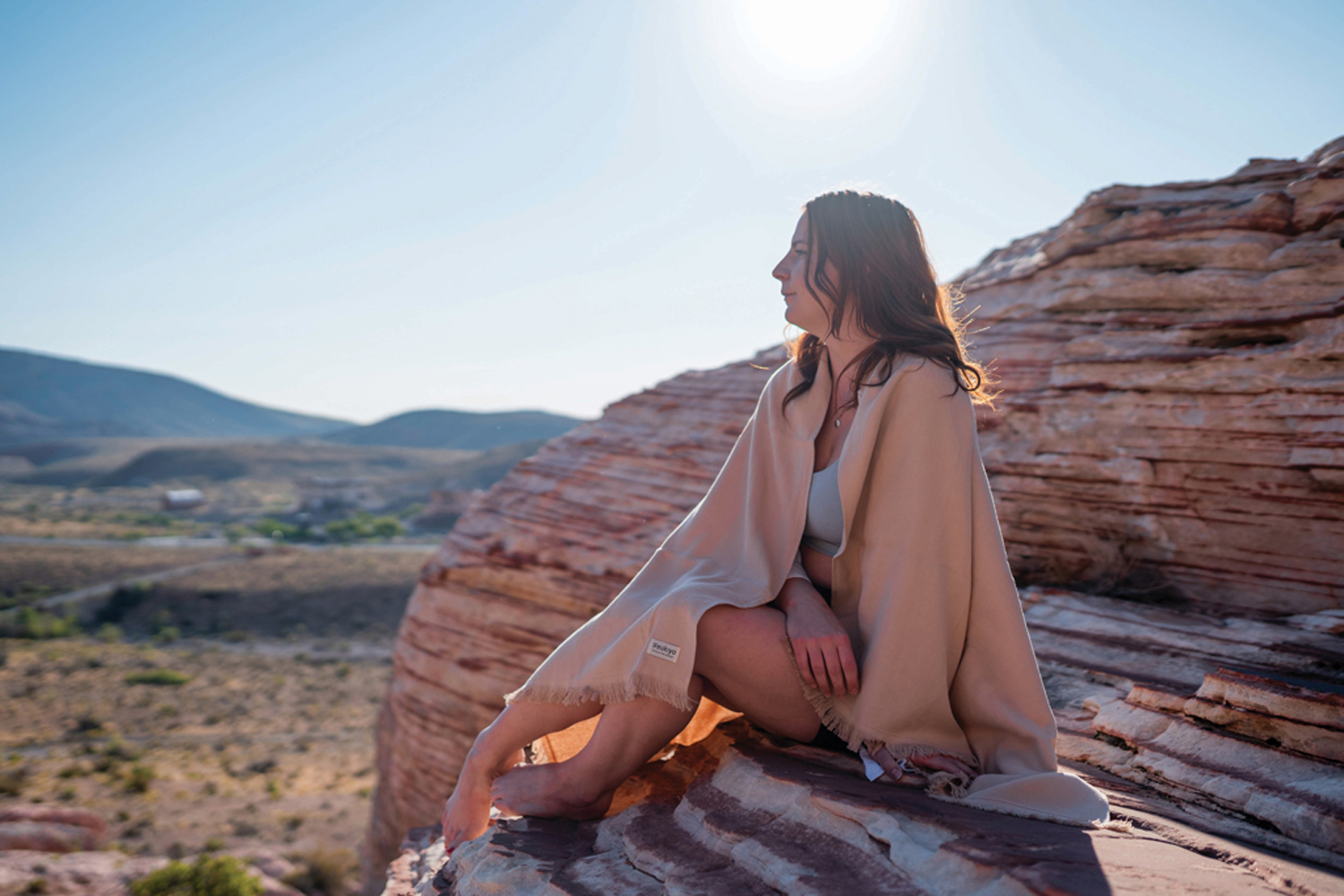 Накидка Ukiyo Keiko из переработанного хлопка AWARE™, 100x180 см-7