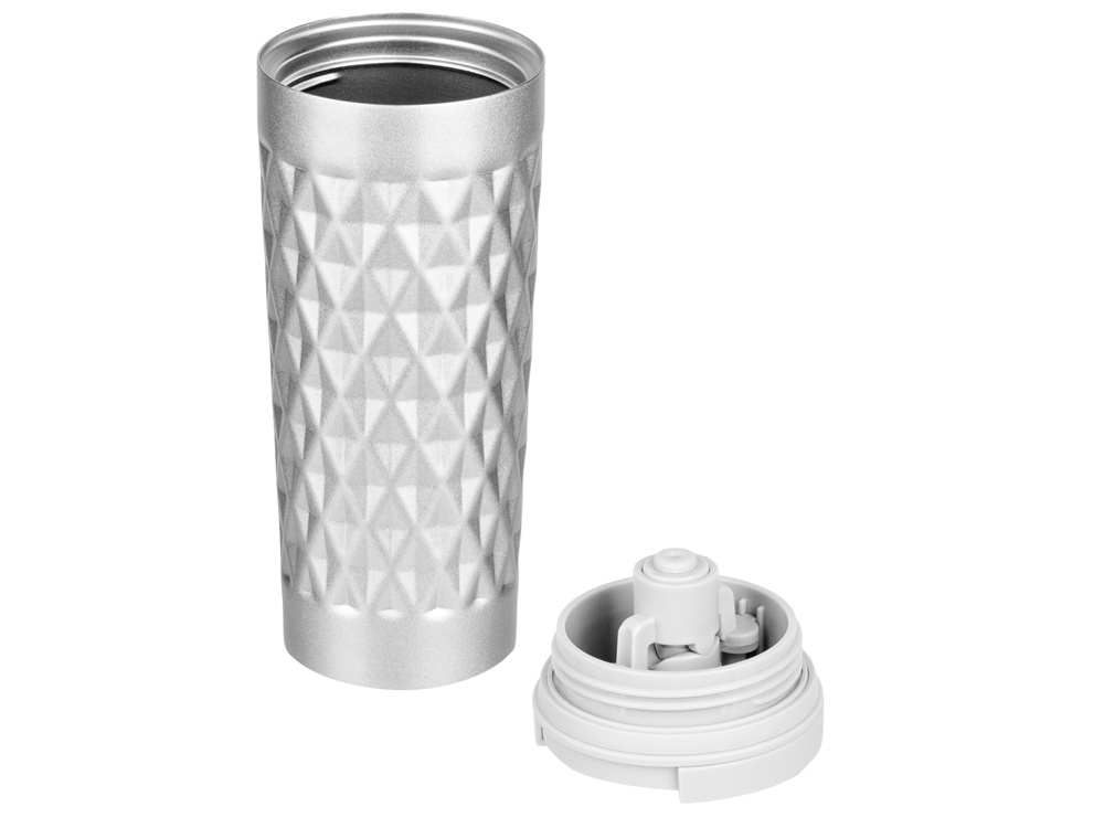 Герметичная вакуумная термокружка Matrix,450 мл, серебристый-1