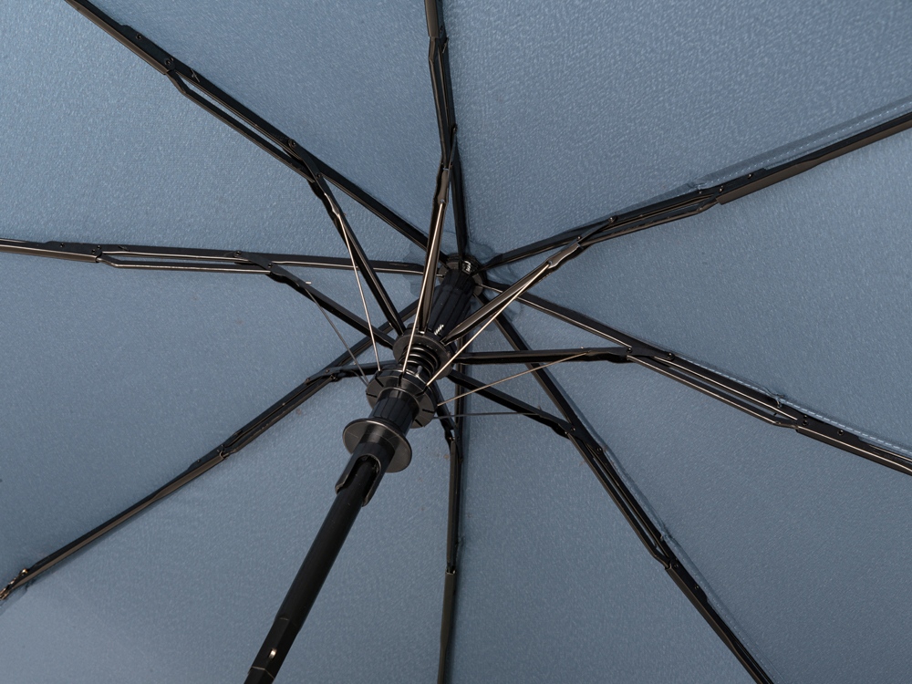 Зонт-полуавтомат Roof с куполом из переработанного пластика, антрацит 2165C-6