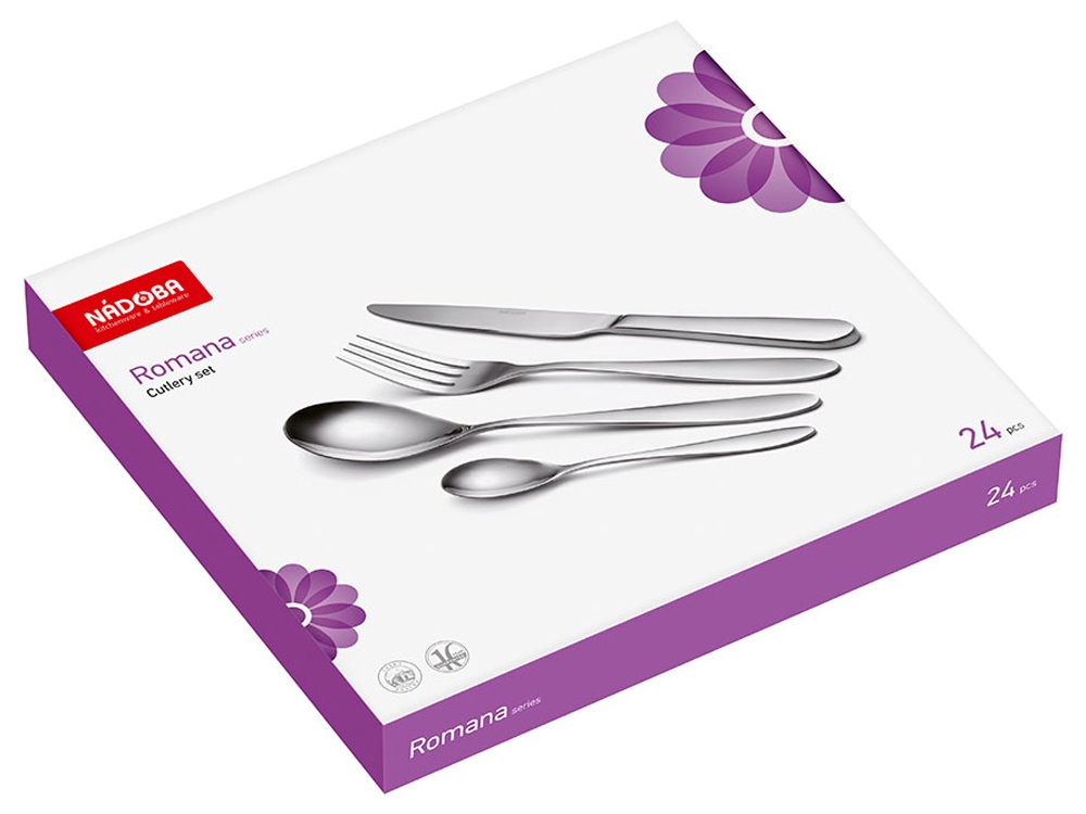 Набор столовых приборов, 24 предмета, NADOBA, серия ROMANA-3