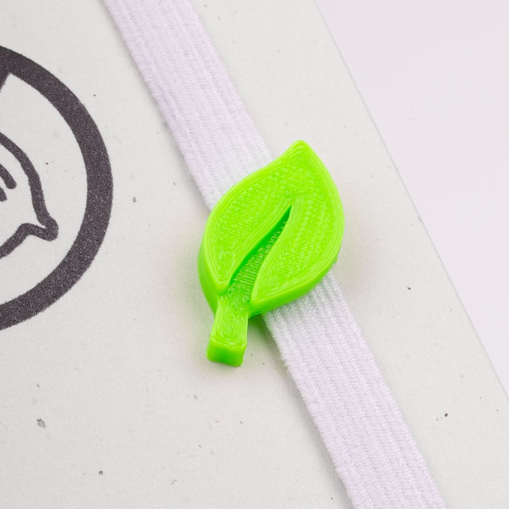 Шильдик на резинку Impreso, 3D-печать на заказ, листик-2