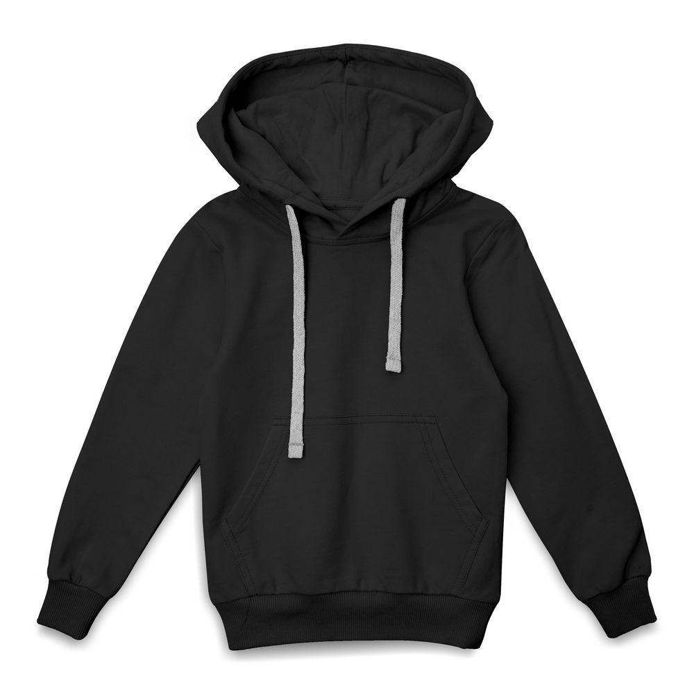 Толстовка с капюшоном детская Kirenga Kids, черная-1