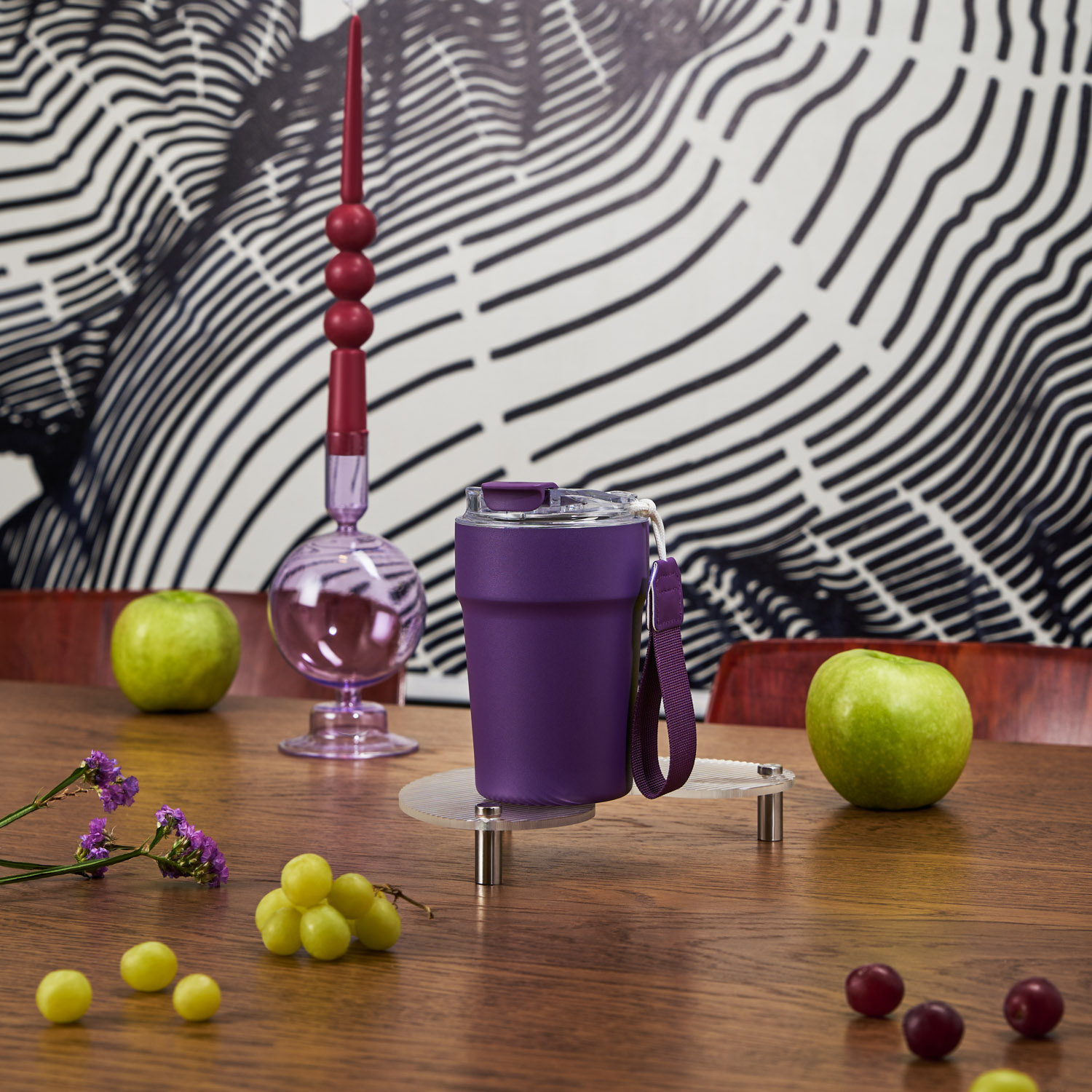 Термокружка вакуумная Monaco, фиолетовая-9