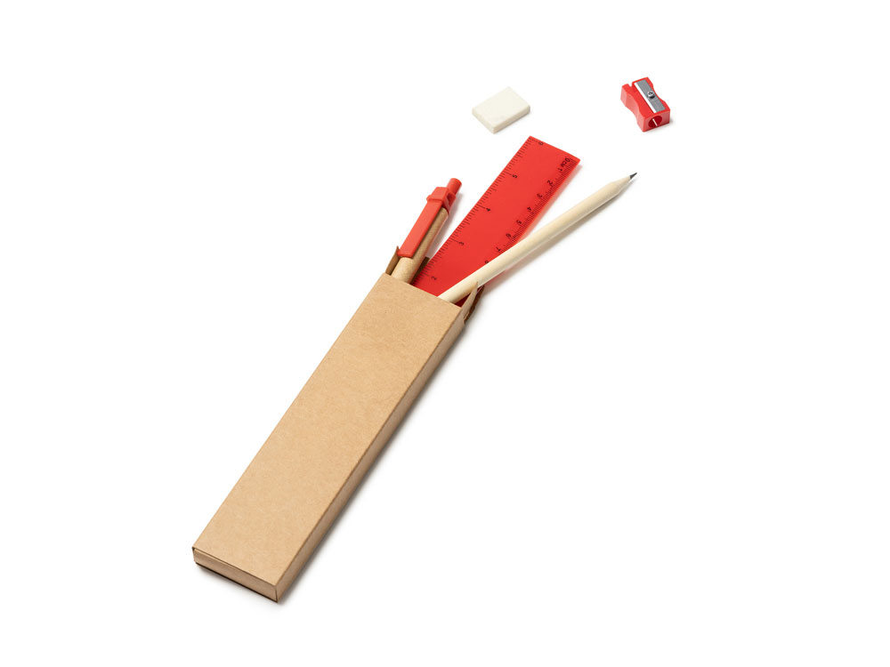 Набор канцелярский LIZANA, красный-0