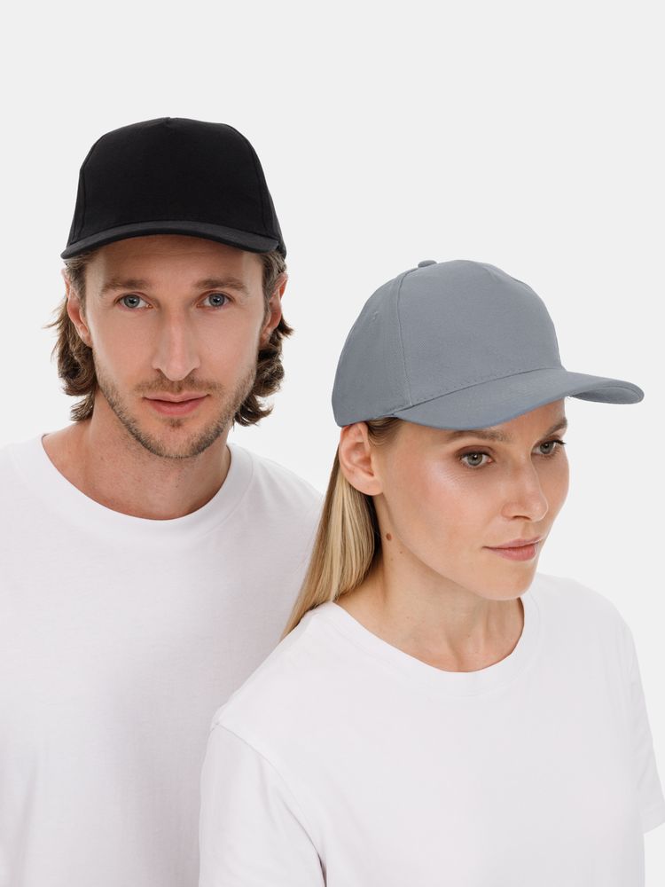 Бейсболка Long Beach, серая-4