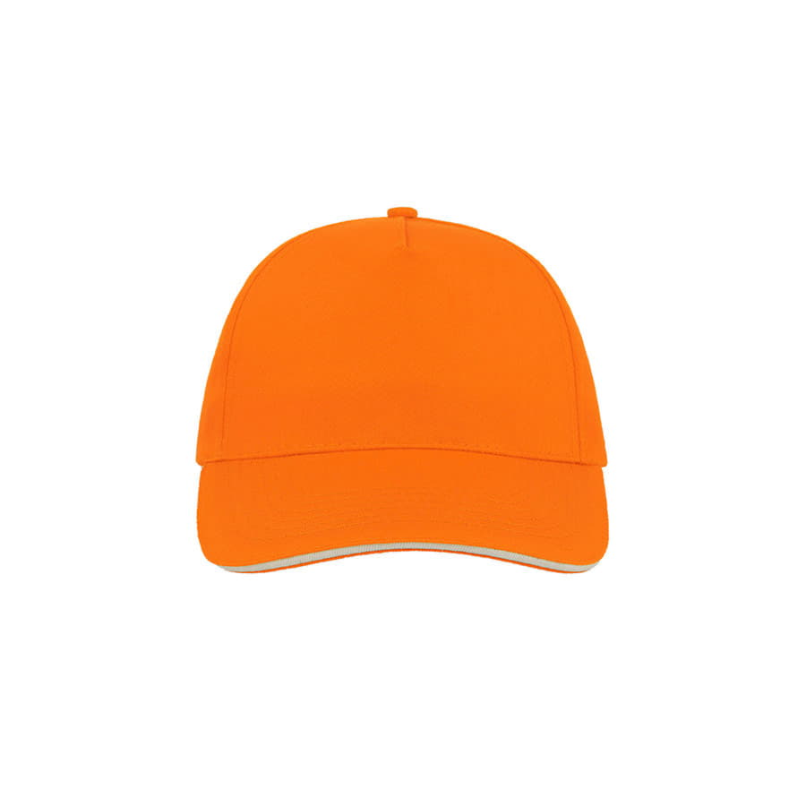 Бейсболка START FIVE SANDWICH, 5 клиньев, застежка на липучке, оранжевый-4