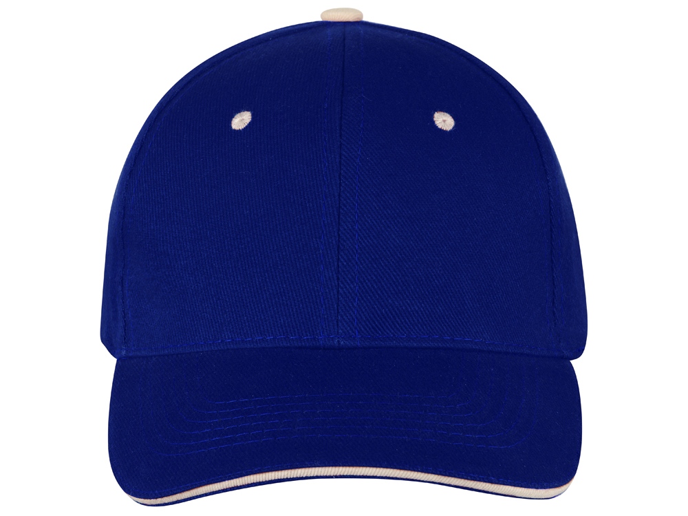 Бейсболка New Castle 6-ти панельная, кл синий/натуральный-4