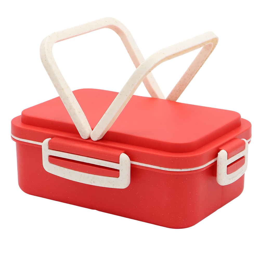 Ланчбокс (контейнер для еды) Inar из пшеничного волокна, Красный.-2