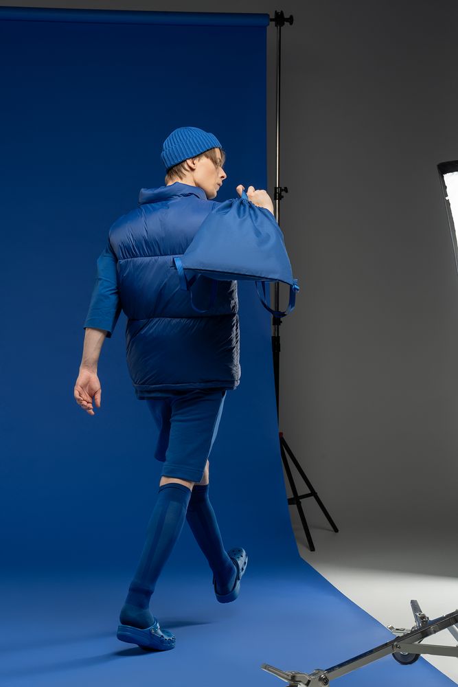 Основа для шопера-рюкзака B3, синяя-4