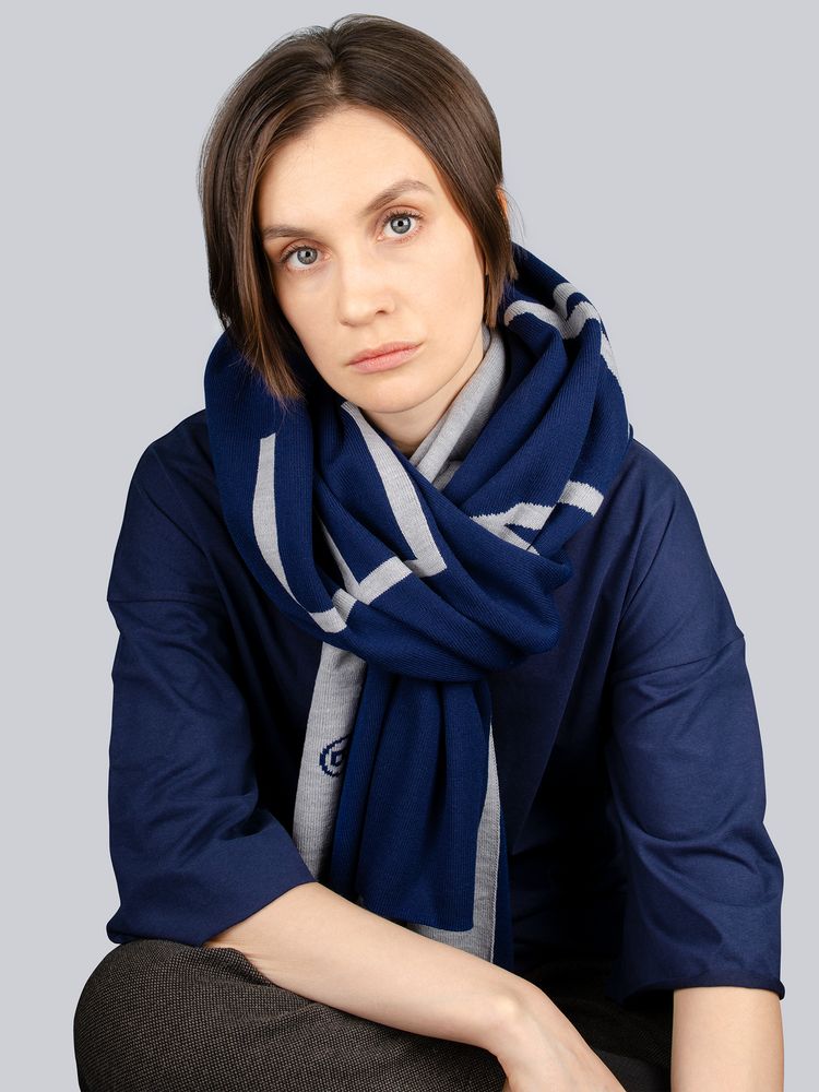 Шарф Bereg, серый с синим-4