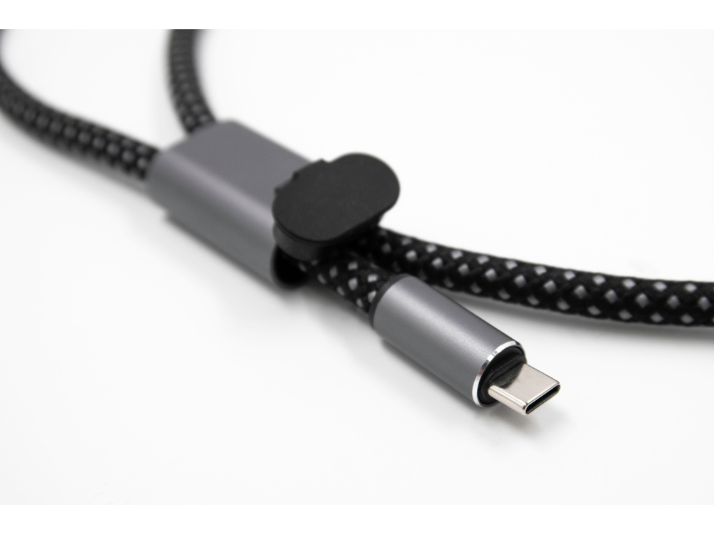 Ремешок-держатель для телефона с зарядным кабелем USB-C - USB-C Lany Wristband Charge Eco, серый-22