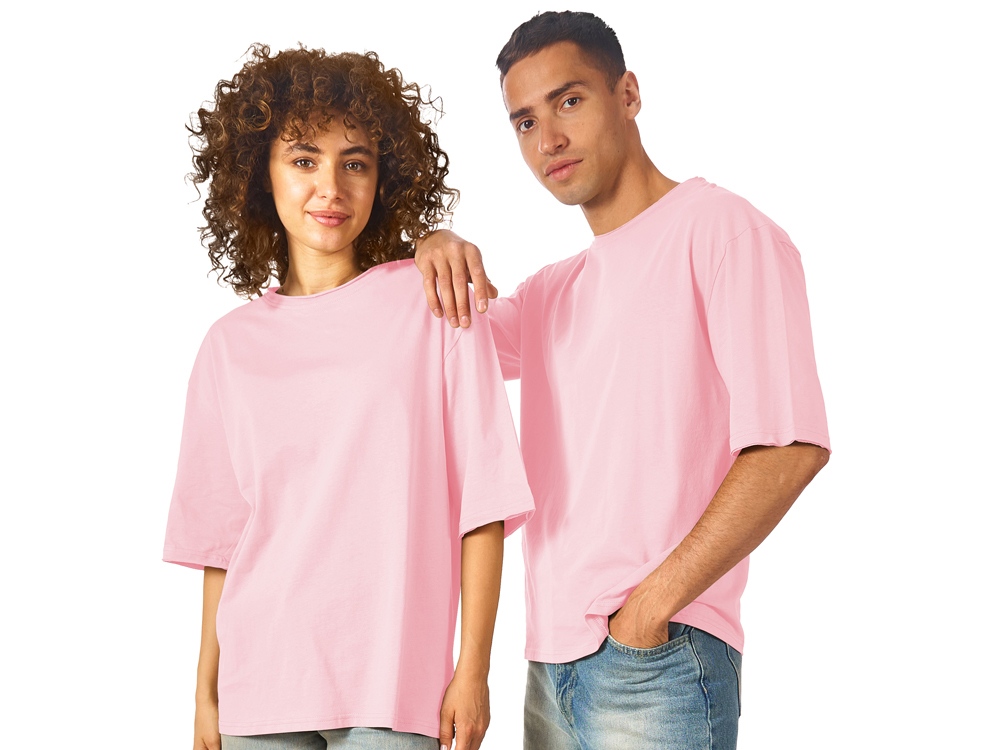 Футболка оверсайз Liyon унисекс, розовый-0