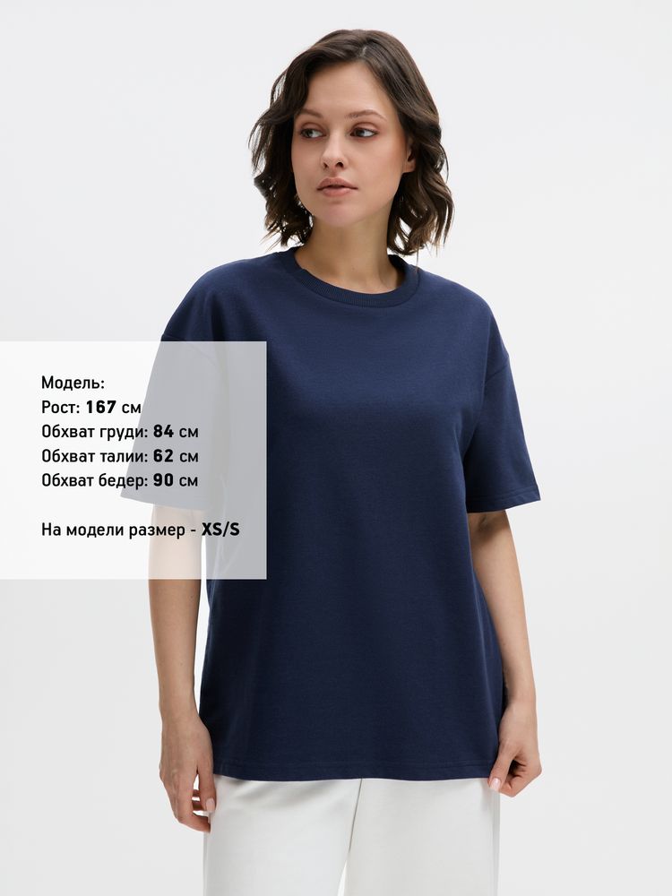 Футболка унисекс Durington, темно-синяя-4