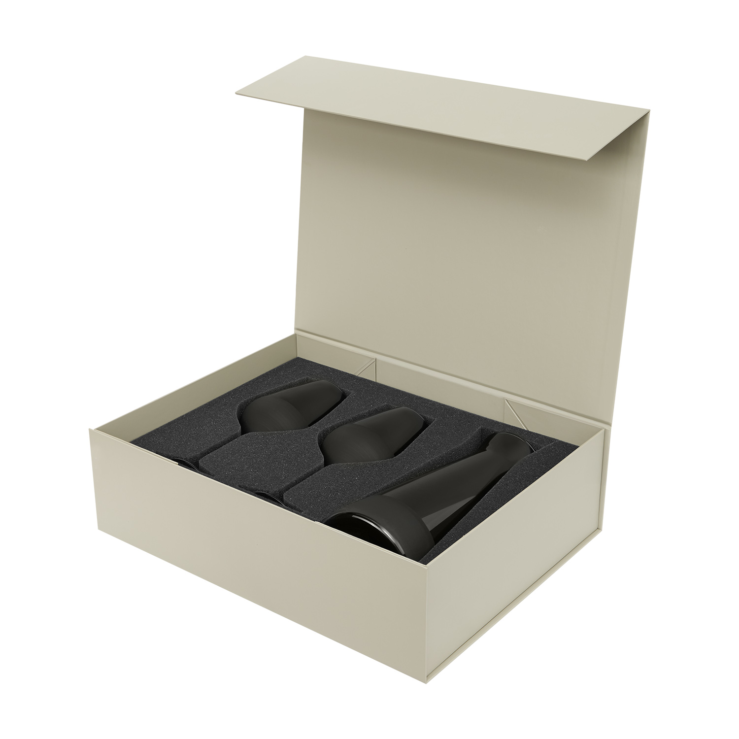 Подарочный набор декантер + 2 бокала для вина Black Edition в серой коробке-2