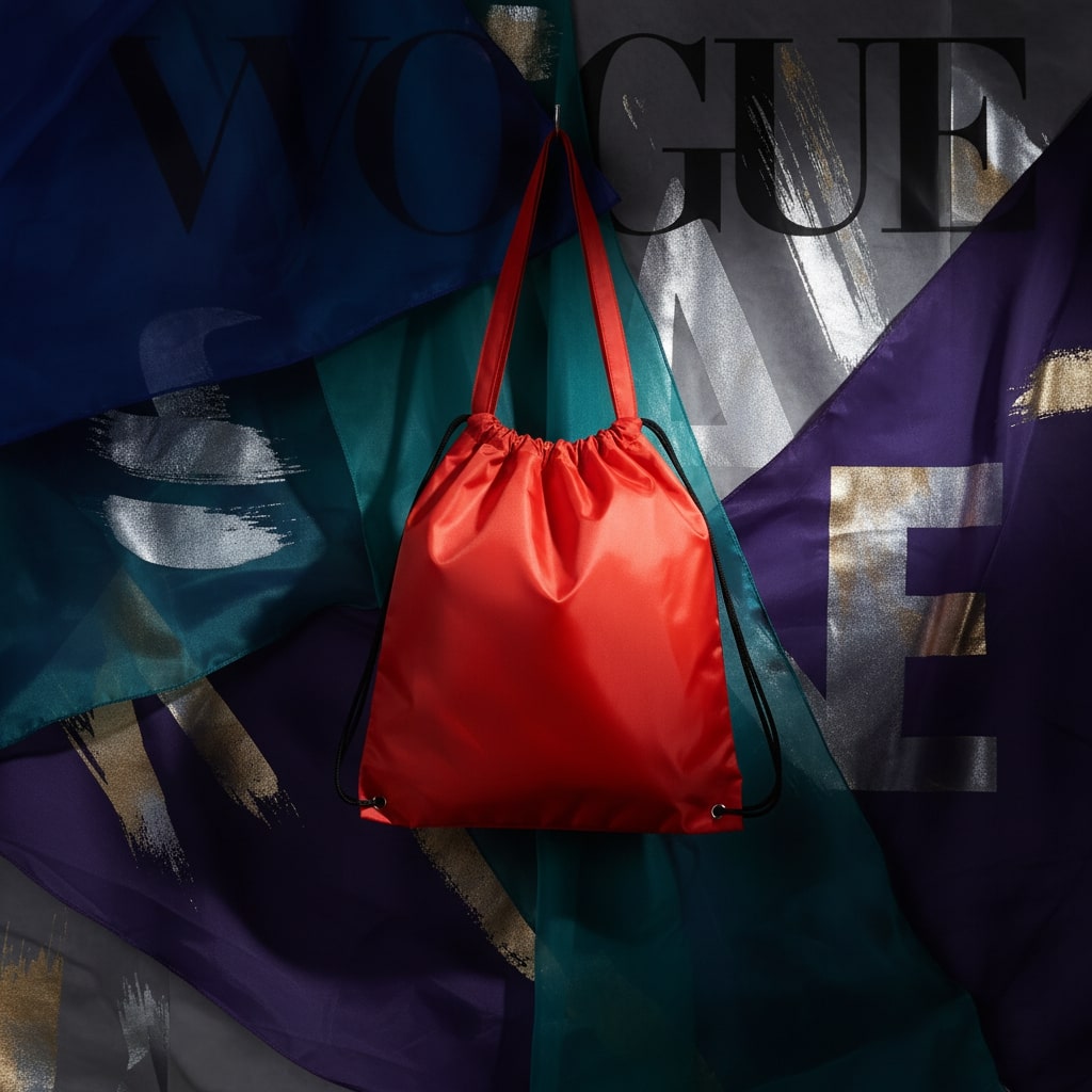 Сумка-рюкзак для покупок LUKMORY, Красный.-1