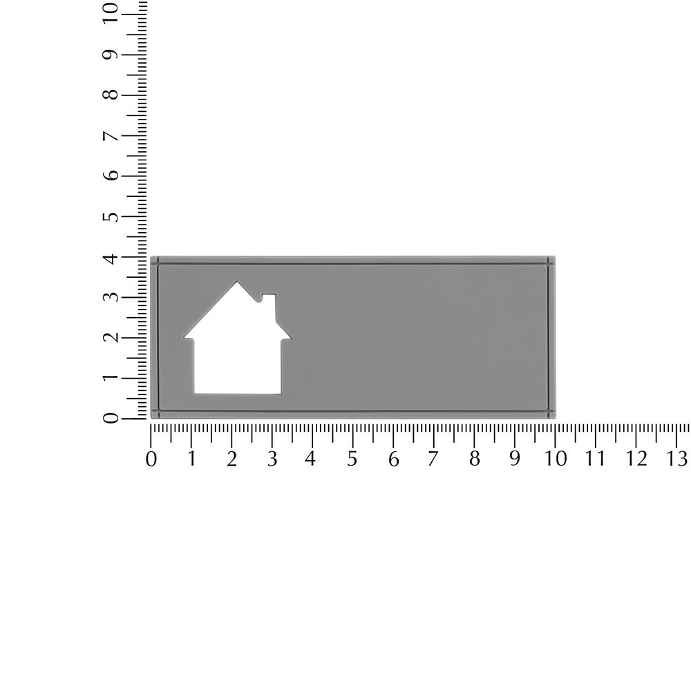 Лейбл из ПВХ с вырубкой «Дом», серый-3