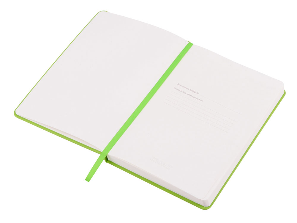 Бизнес-блокнот C2 софт-тач, твердая обложка, 128 листов, зеленое яблоко-2