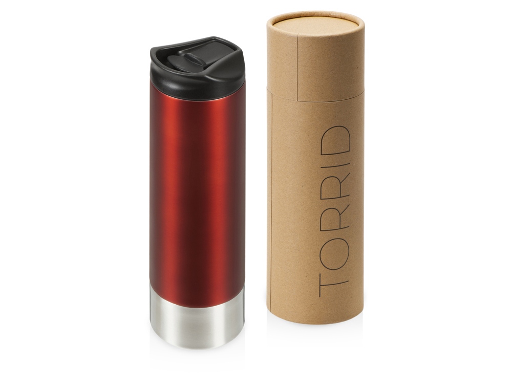 Герметичная термокружка c двойными стенками и медным слоем Torrid, 470 мл, темно-красный-0