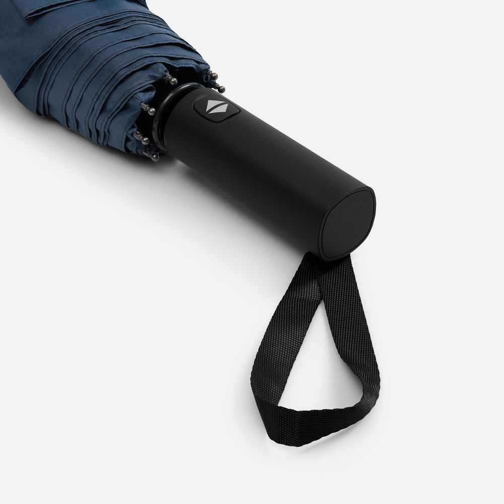 Зонт складной Smooth Move с плавным закрытием, темно-синий-4