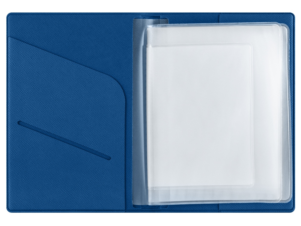 Классическая обложка для автодокументов Favor, синяя-4