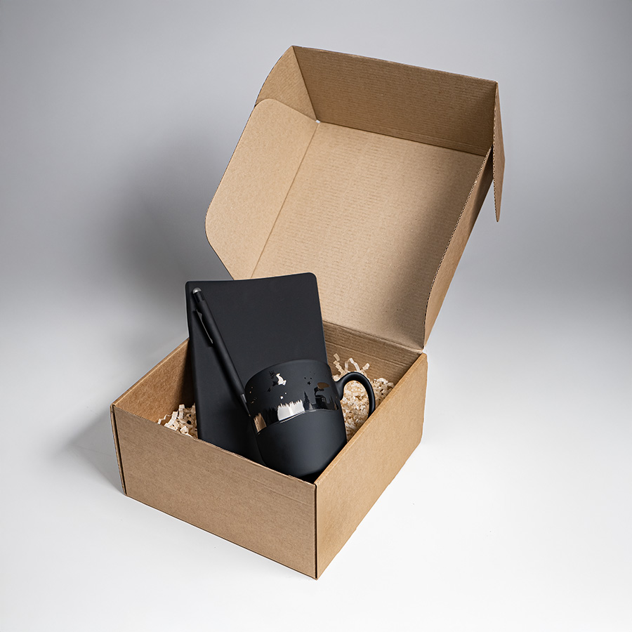 Набор подарочный ARISTOCRATIC: ежедневник, ручка, кружка; черный/серебро, черный, серебристый-3