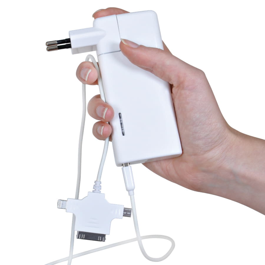 Универсальное зарядное устройство "Connector" (6000mAh), белый-4