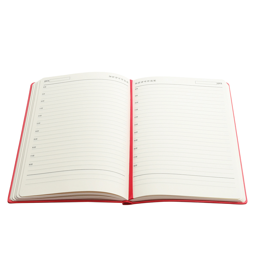 Ежедневник A5 недатированный Franco в мягком переплёте, Красный-3