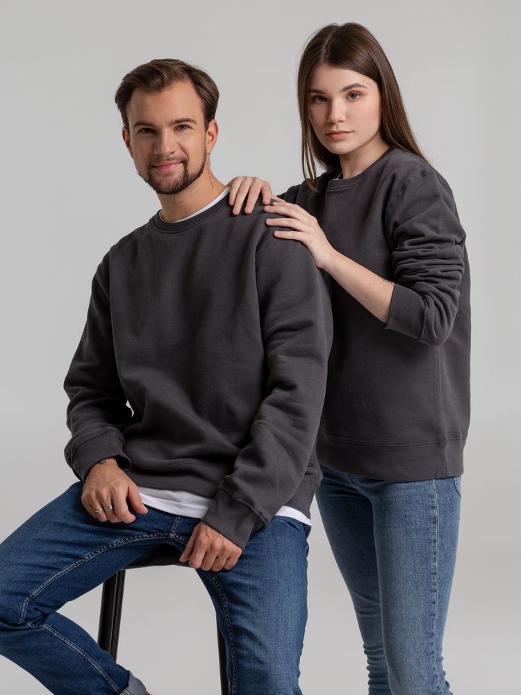 Свитшот унисекс King, темно-серый-6