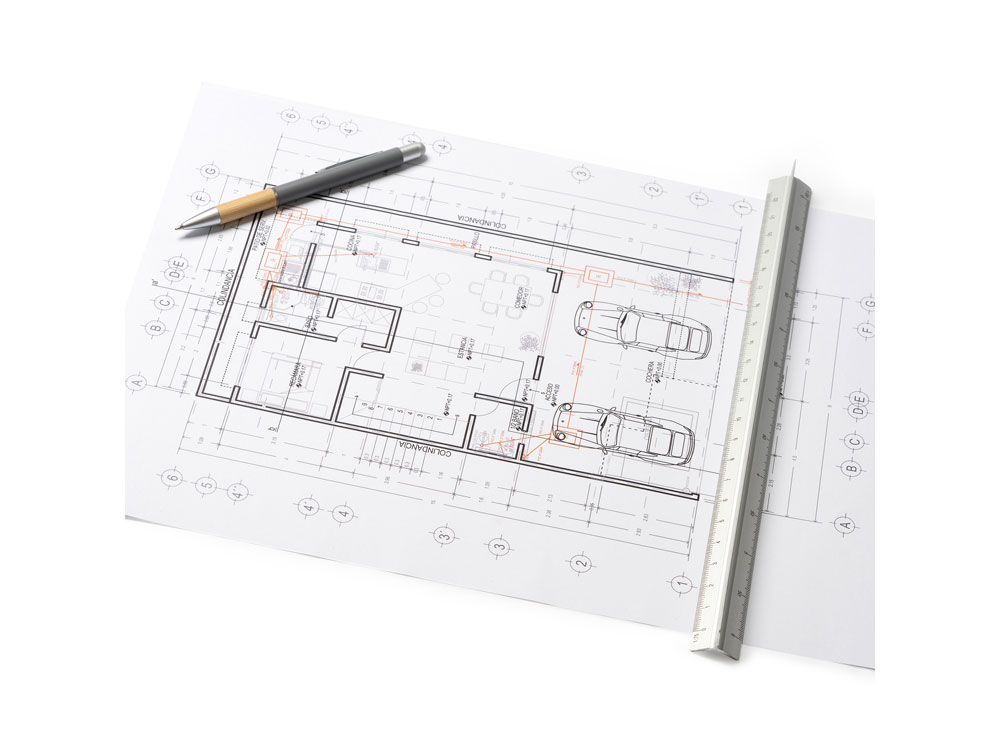 Алюминиевая линейка DINTEL треугольной формы (30 см), серебристый-1