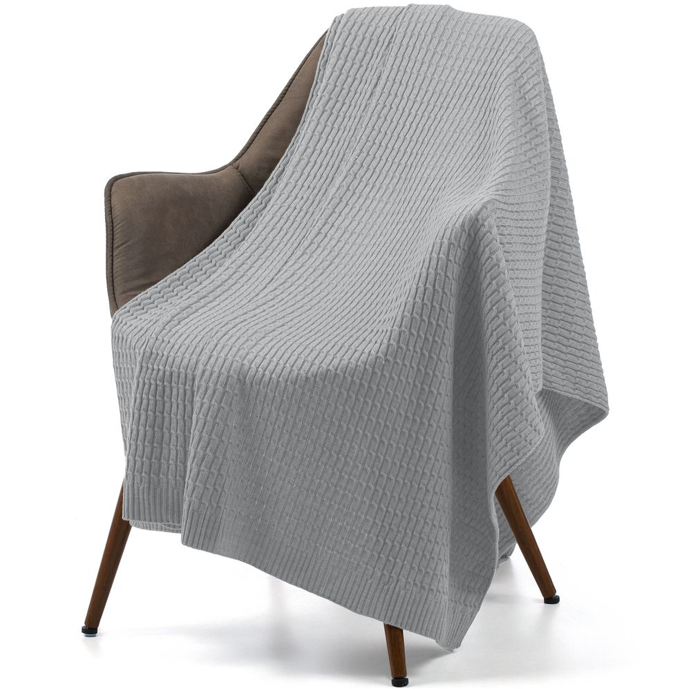 Плед Slumberland, серебристо-серый меланж-1