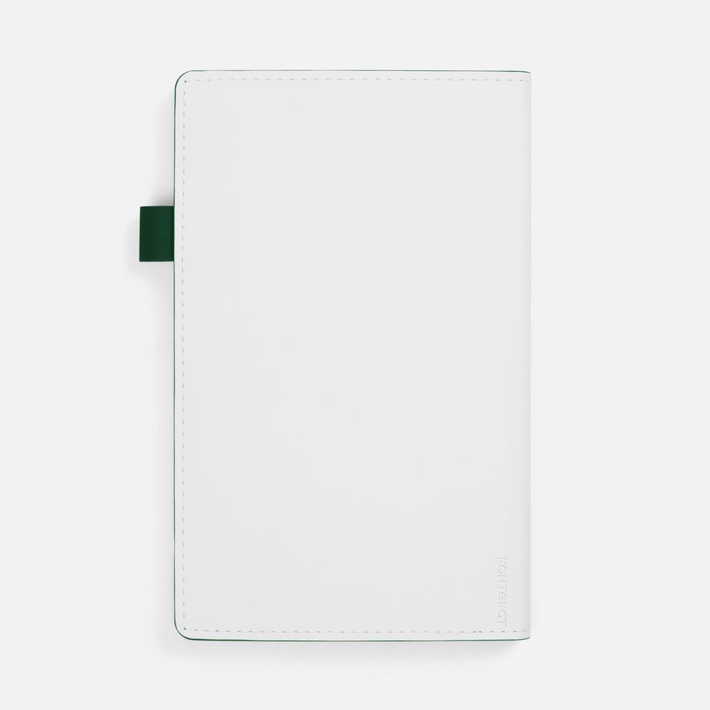 Ежедневник White Shall, недатированный, бело-зеленый-1