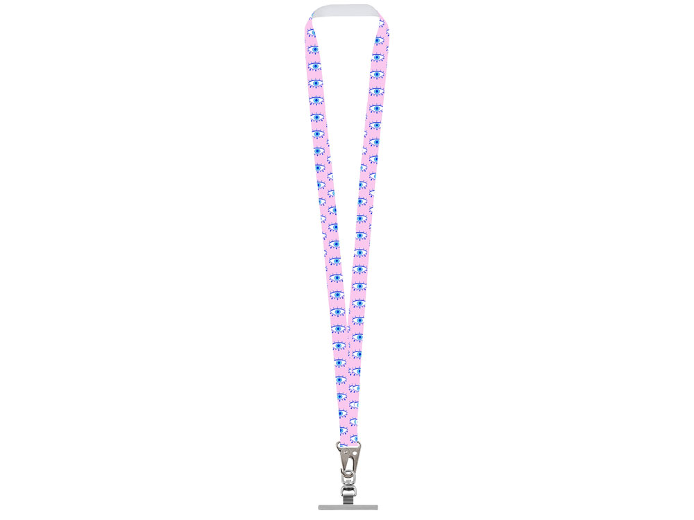 Ланъярд 2,5 см под сублимацию с большим карабином и металлическим держателем для телефона-1