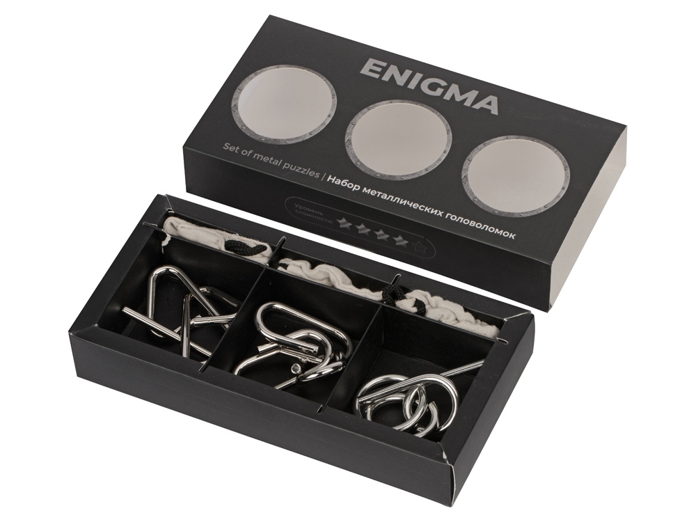 Набор из 3 металлических головоломок в мешочках Enigma-1