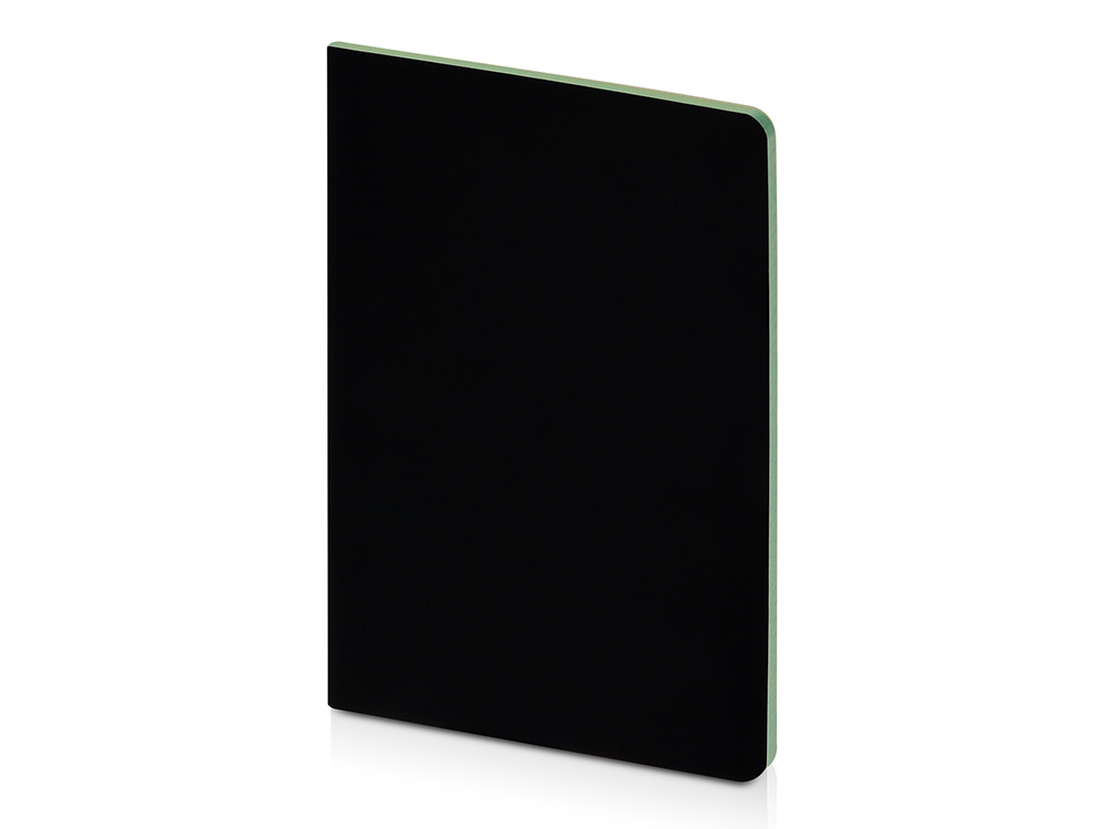 Бизнес-тетрадь А5 Pragmatic Contrast, 40 листов в клетку, черный с салатовым срезом-0