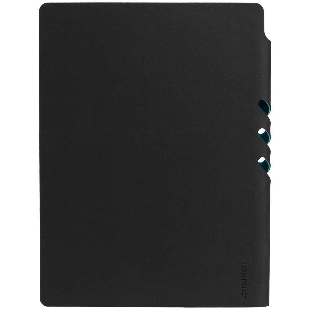 Ежедневник Flexpen Black, недатированный, черный с бирюзовым-3