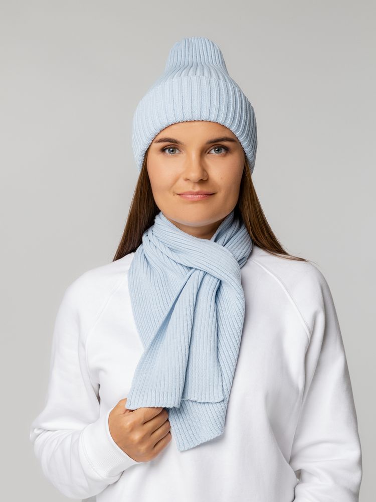 Шарф Yong, светло-голубой-3