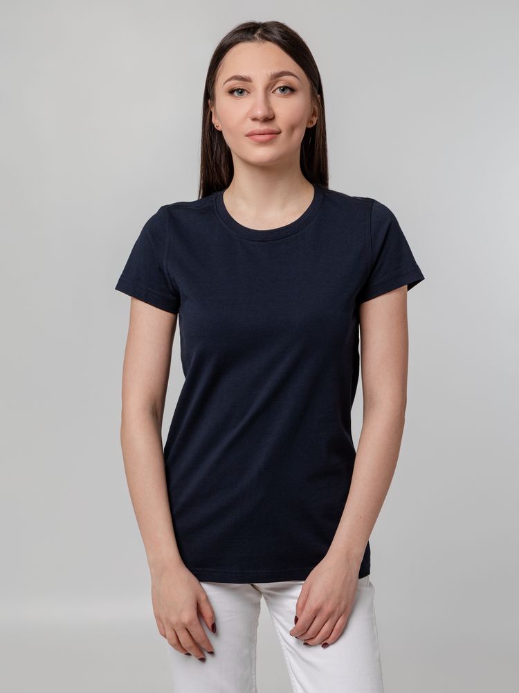 Футболка женская T-bolka Stretch Lady, темно-синяя (navy)-5