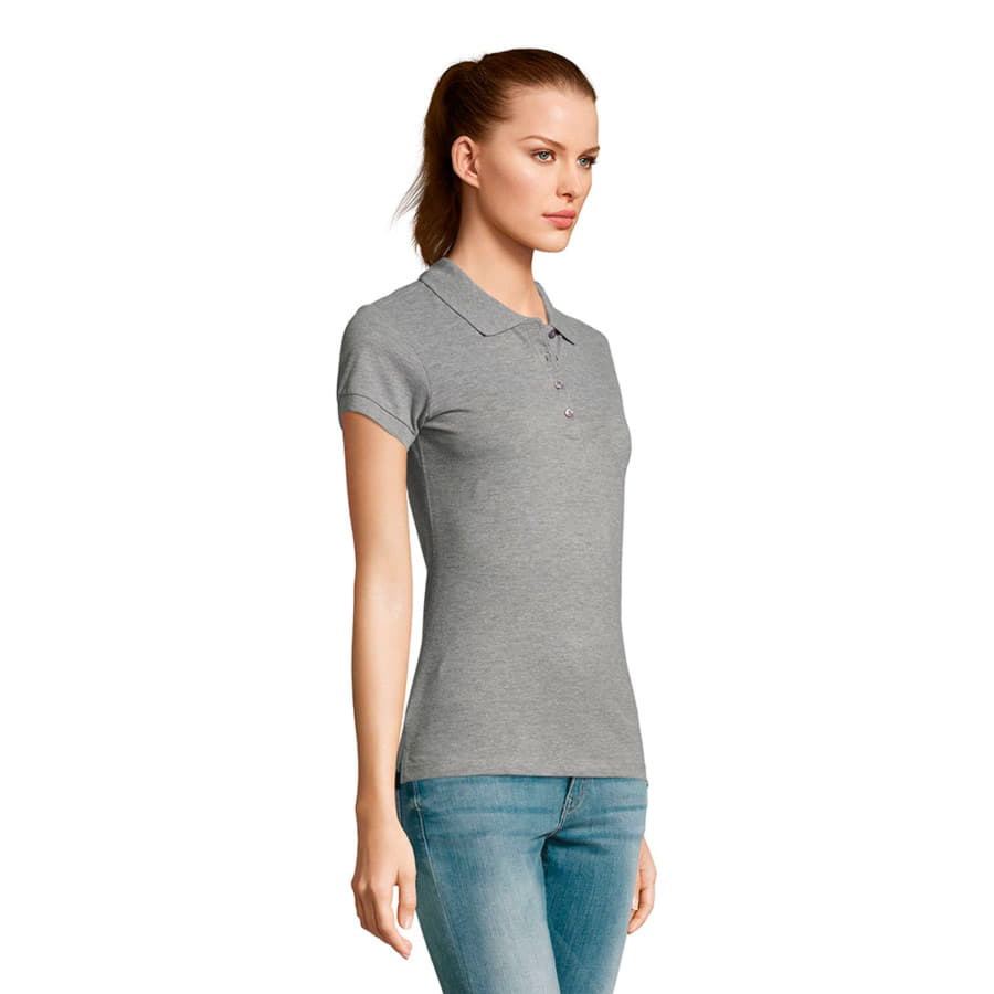 Поло женское PASSION 170, серый меланж-3