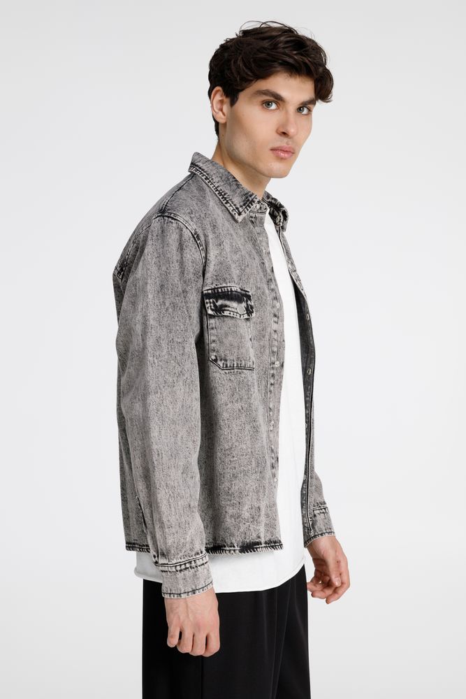 Куртка джинсовая O3, серая-2
