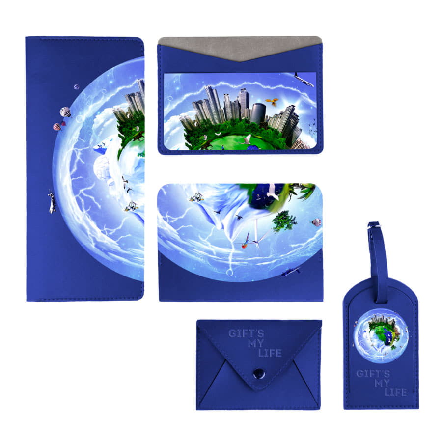 Холдер для карт SINCERITY, коллекция  ITEMS, голубой-6