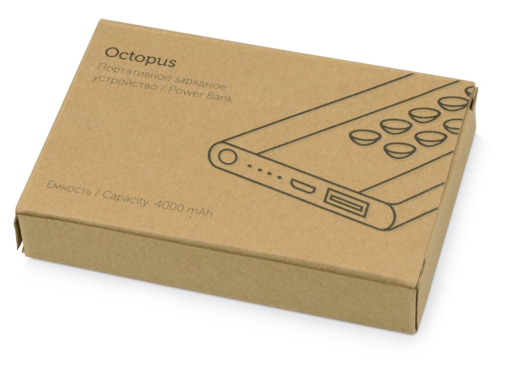 Портативное зарядное устройство Octopus, черный-6