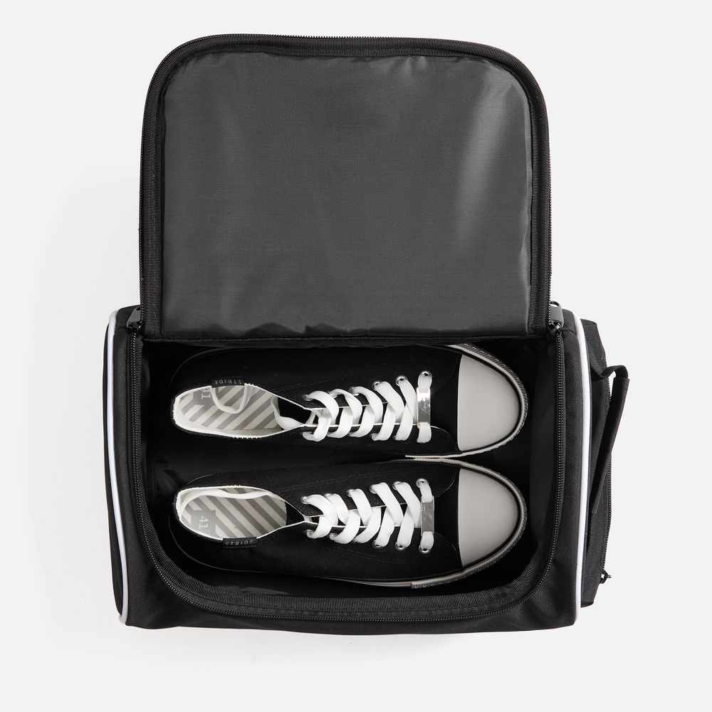 Сумка для обуви Equipex, черная с белым-2