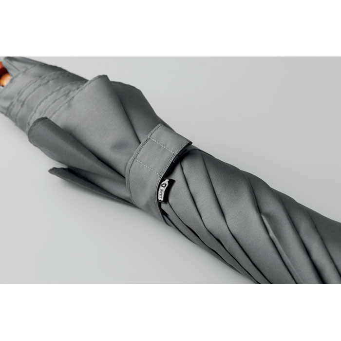 Зонт трость из эпонжа 23,5 дюйм, серый-2