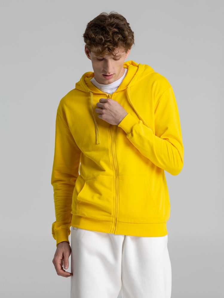 Толстовка на молнии с капюшоном Siverga 2.0, желтая-4