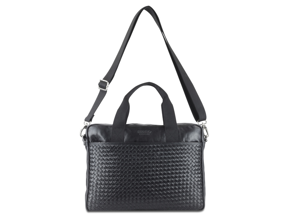 Сумка Mano Don Luca, натуральная кожа в черном цвете, 37 х 27 х 6 см-6
